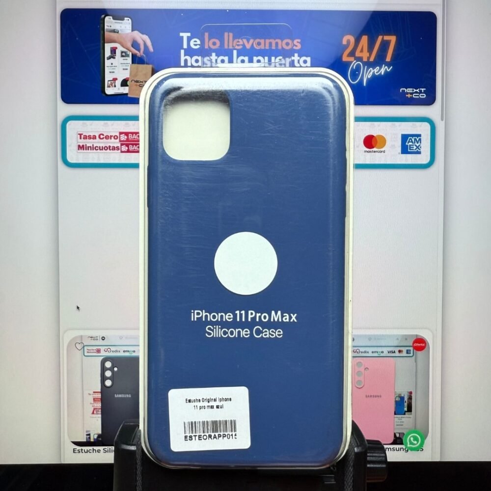 Estuche Silicon iphone 11 pro max azul