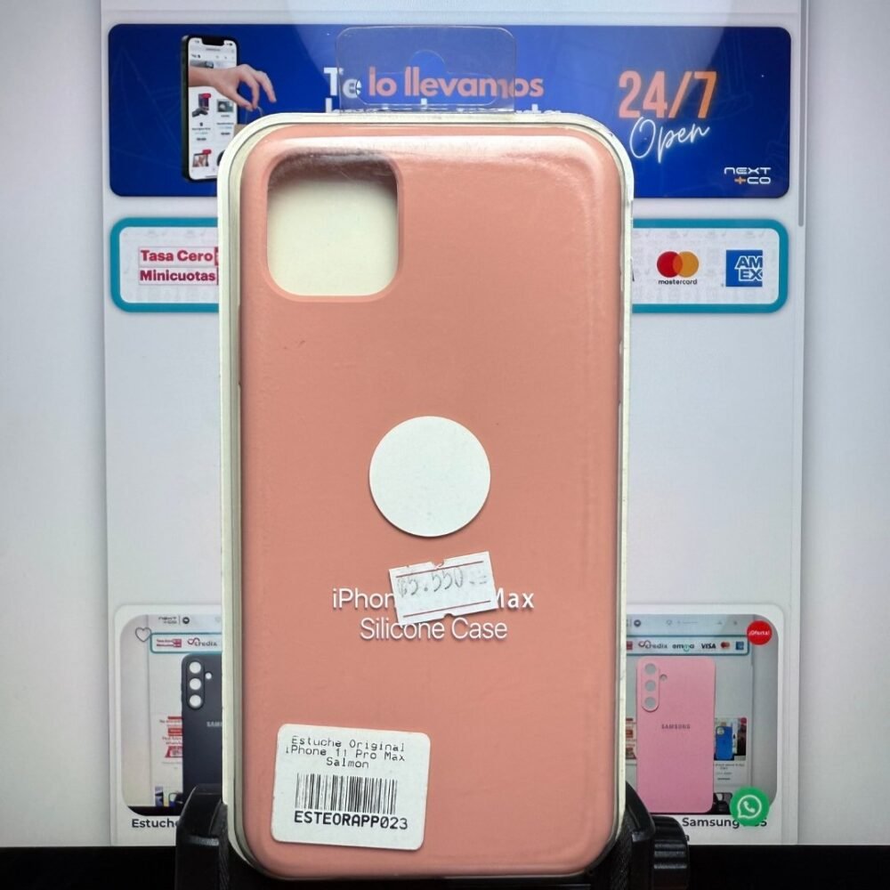 Estuche Silicon iphone 11 pro max salmon