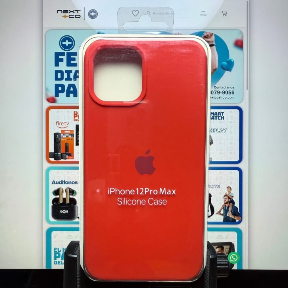 Estuche Silicon iPhone 12 Pro Max rojo