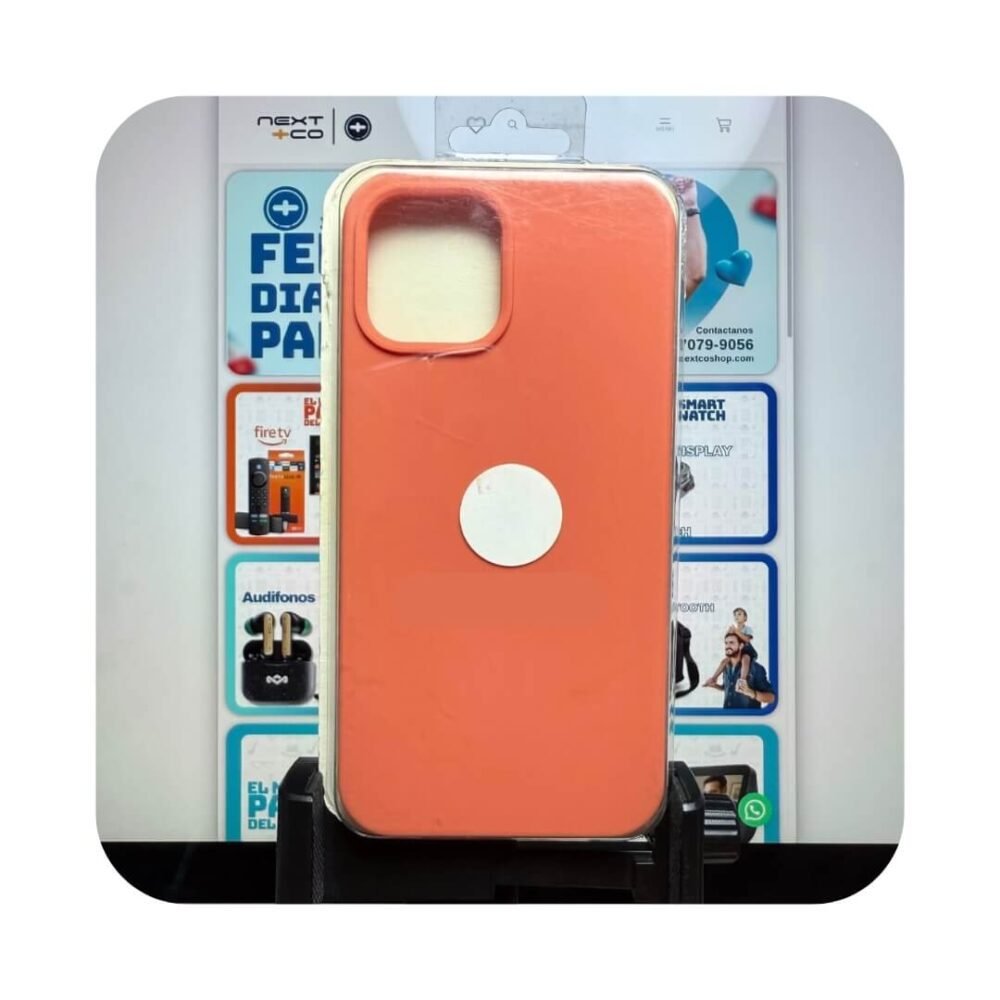 Estuche Silicon iPhone 12 mini naranja