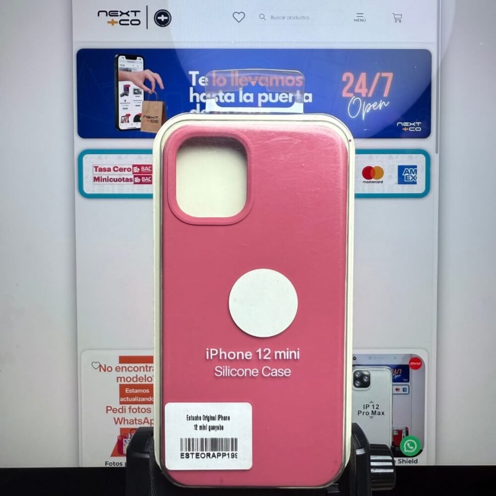 Estuche Silicon iPhone 12 mini guayaba