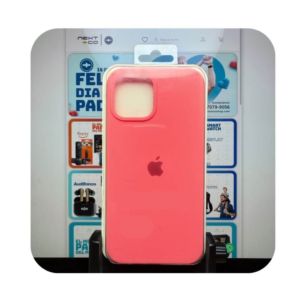 Estuche Silicon iPhone 12 mini fucsia