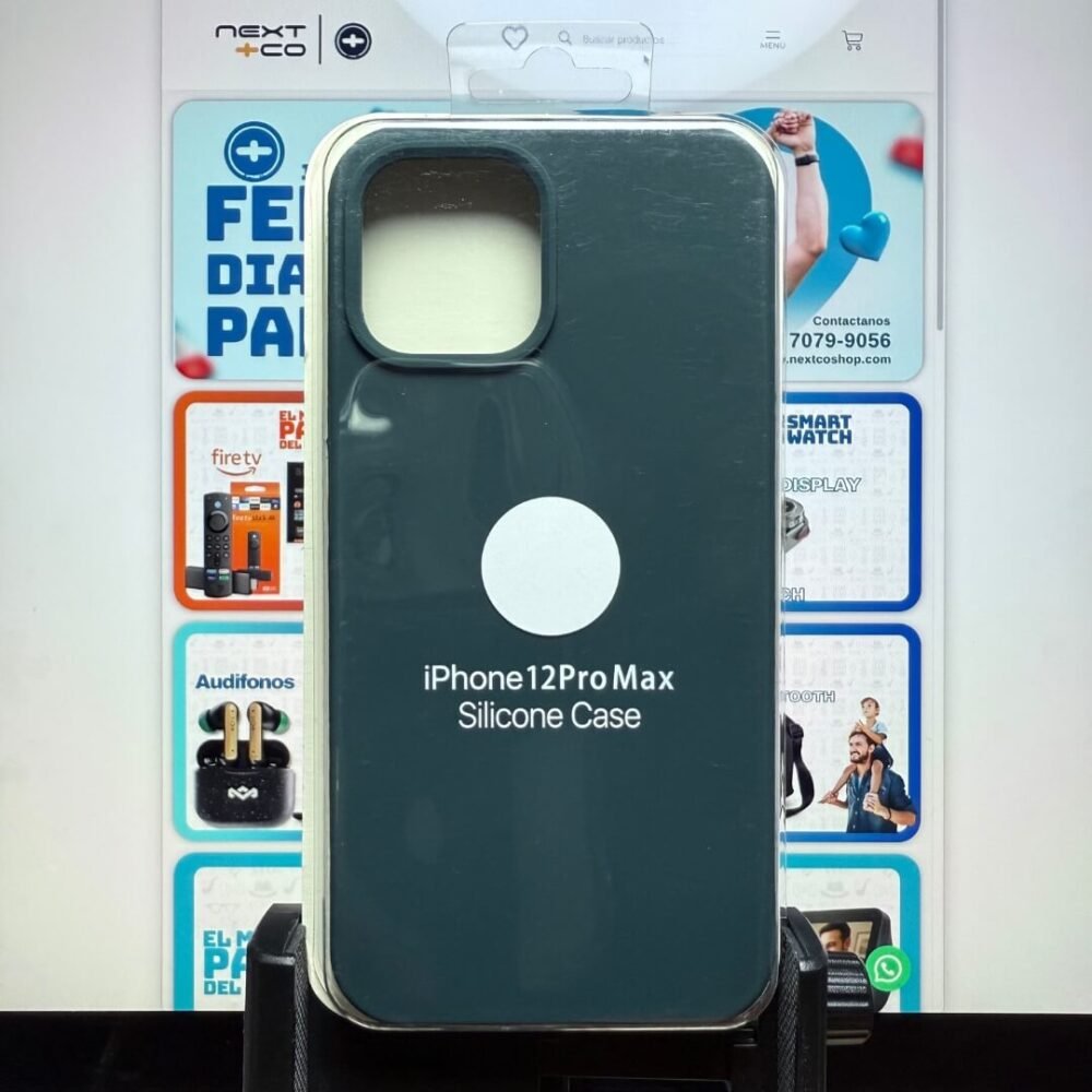 Estuche Silicon iPhone 12 Pro Max verde oliva