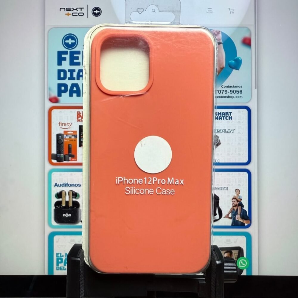 Estuche Silicon iPhone 12 Pro Max Naranja