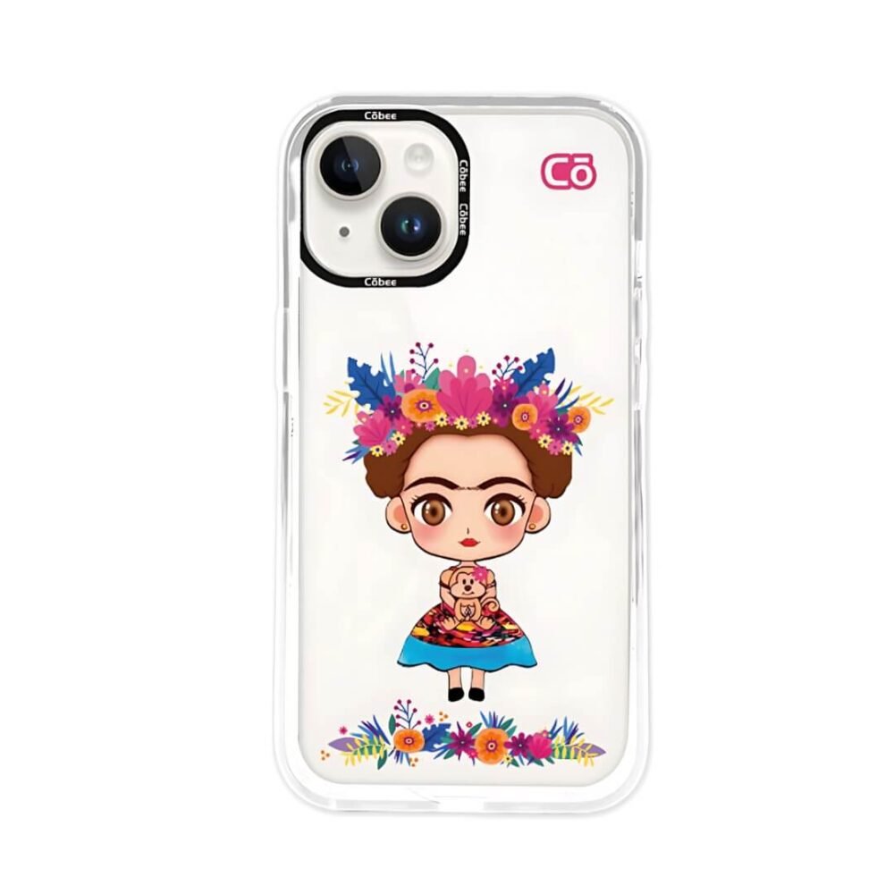 Côbee Log Iphone 13/14 Frida Khalo Borde Blanco