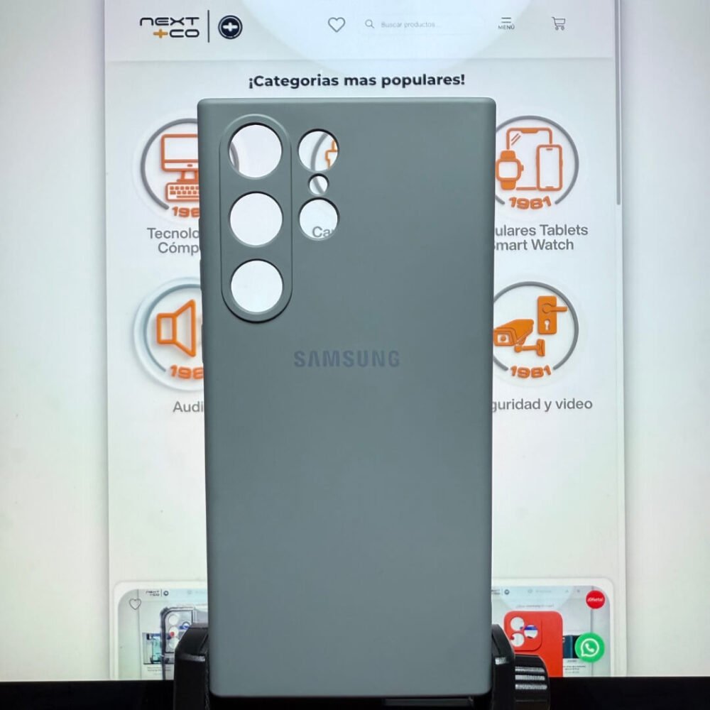 Estuche Silicon Samsung S23 Ultra Gris