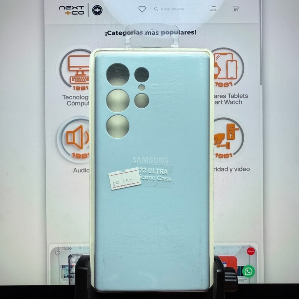 Estuche Silicon Samsung S23 Ultra Celeste