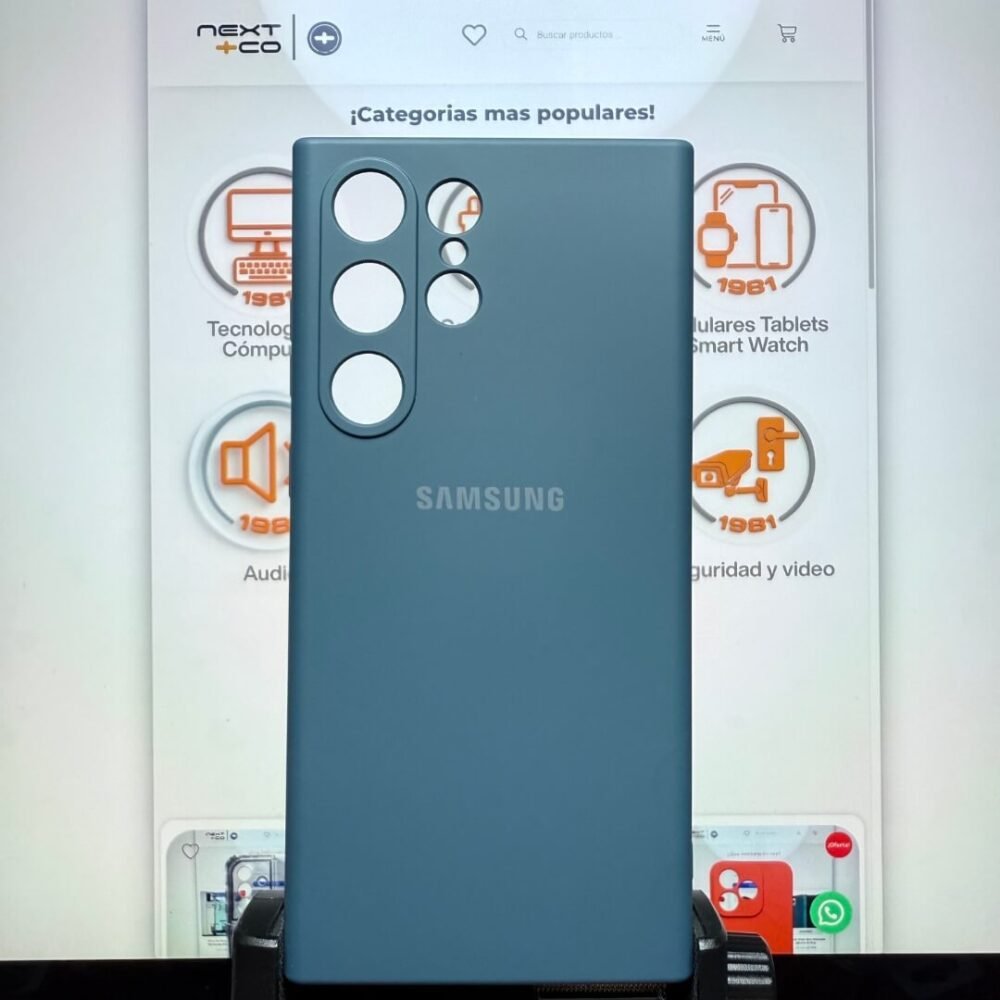 Estuche Silicon Samsung S23 Ultra Azul Teal