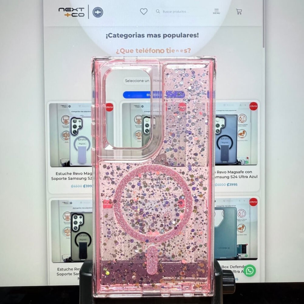 Estuche SOM Escarcha MagSafe Samsung S24 Ultra Rosa