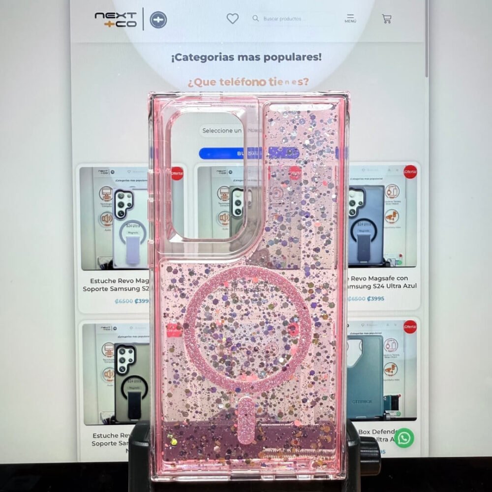 Estuche SOM Escarcha MagSafe Samsung S25 Ultra Rosa