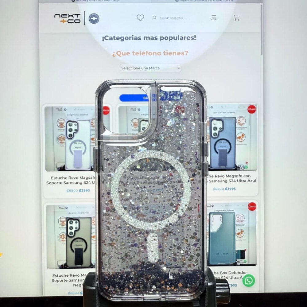 Estuche SOM Escarcha MagSafe Iphone 15 Negro