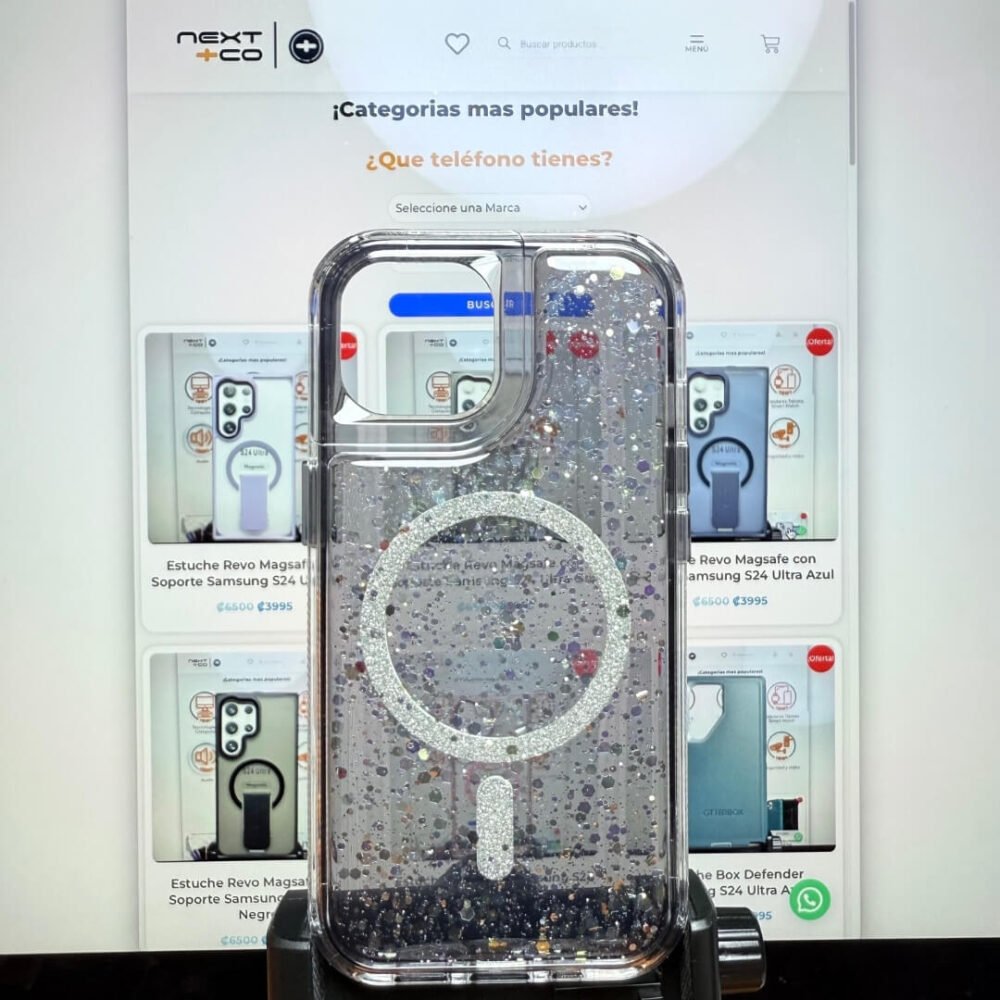 Estuche SOM Escarcha MagSafe Iphone 16e Negro