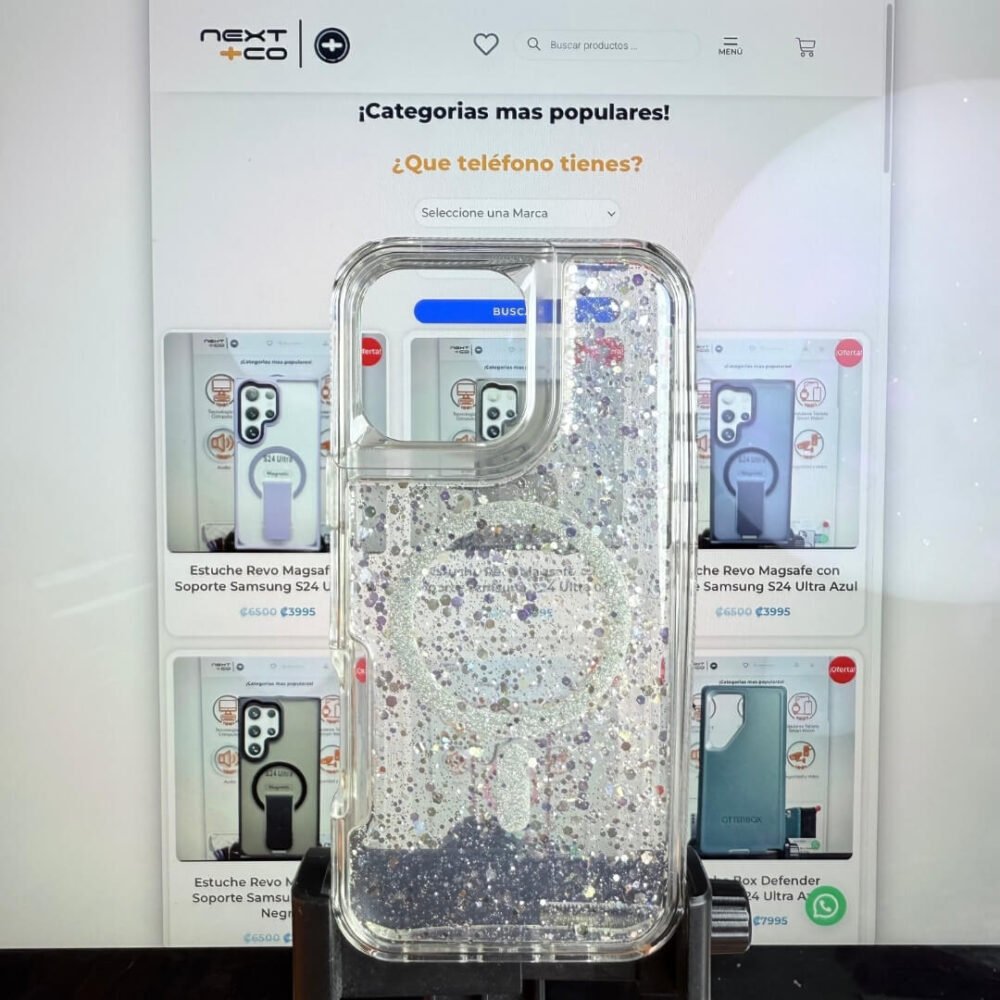 Estuche SOM Escarcha MagSafe Iphone 16 Pro Transparente