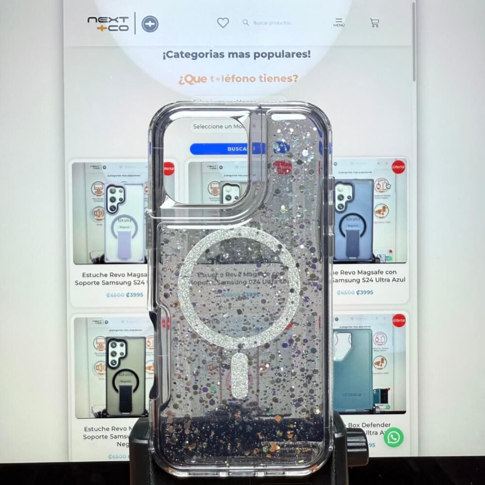 Estuche SOM Escarcha MagSafe Iphone 16 Pro Max Negro