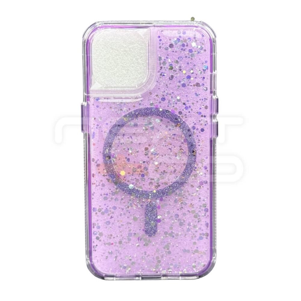Estuche SOM Escarcha MagSafe Iphone 13/14 Morado