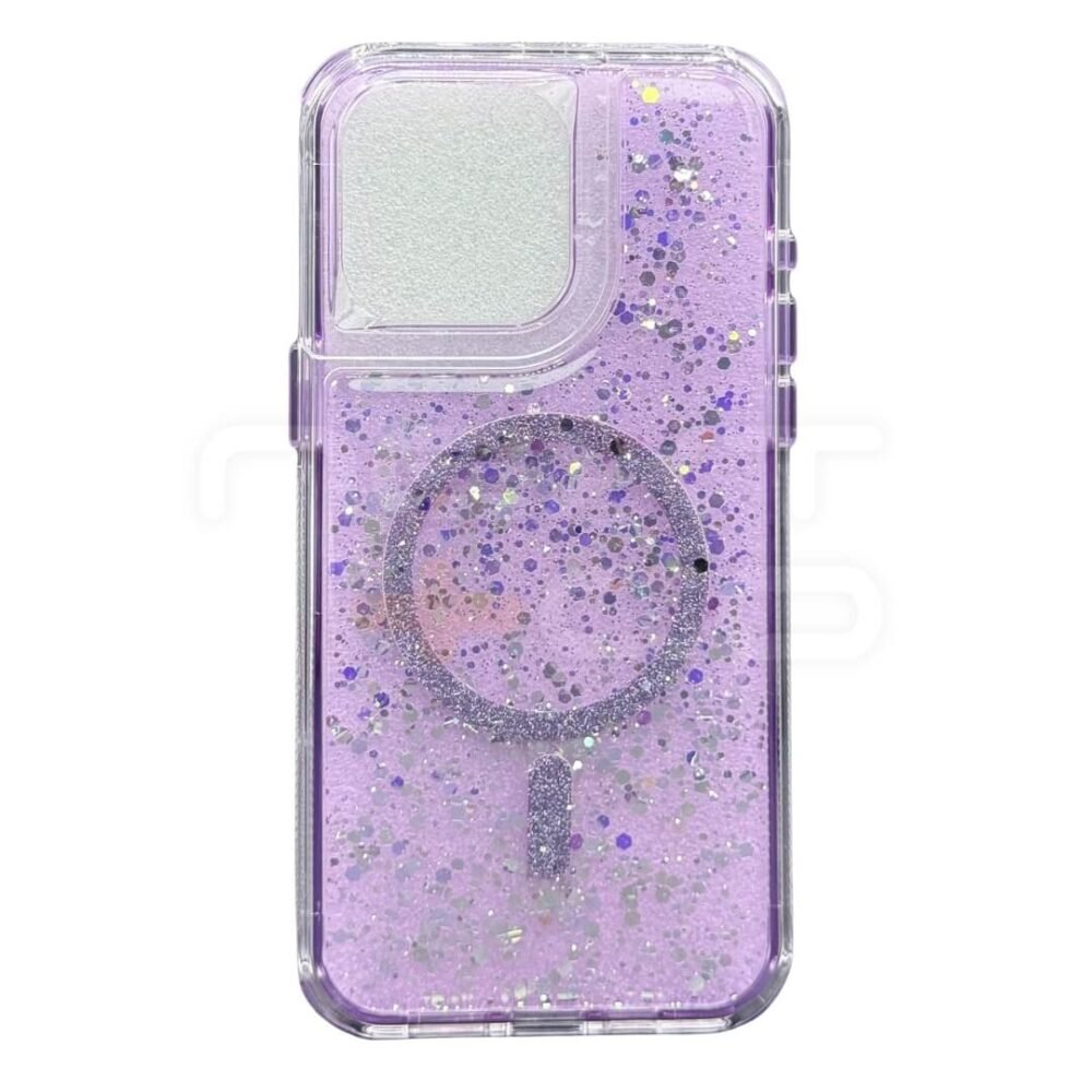 Estuche SOM Escarcha MagSafe Iphone 15 Pro Max Morado