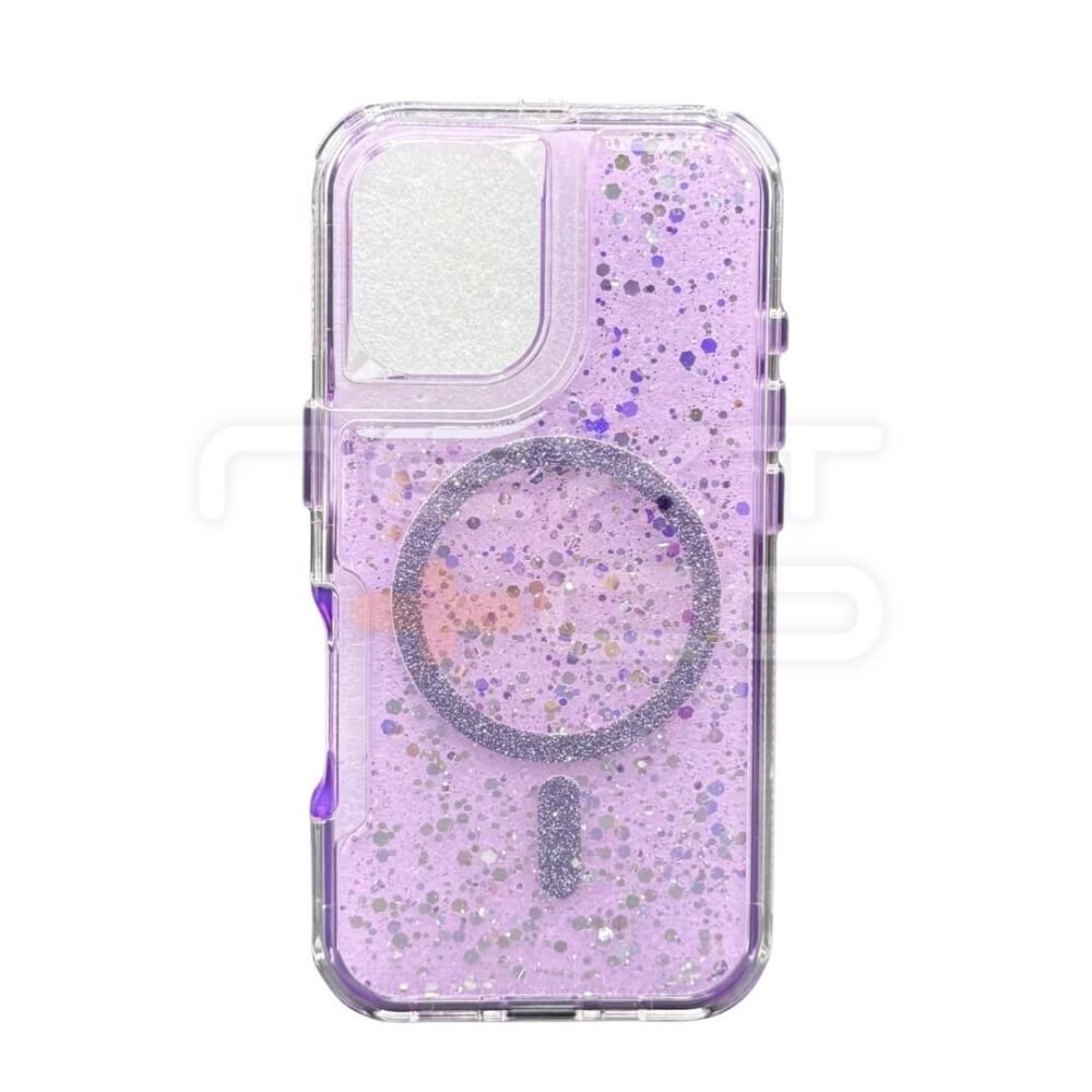 Estuche SOM Escarcha MagSafe Iphone 16 Morado