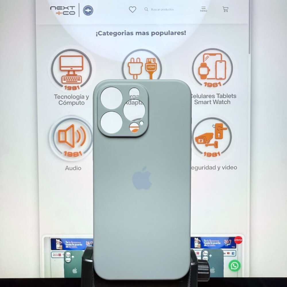 Estuche Silicon Iphone 15 Pro Max Gris