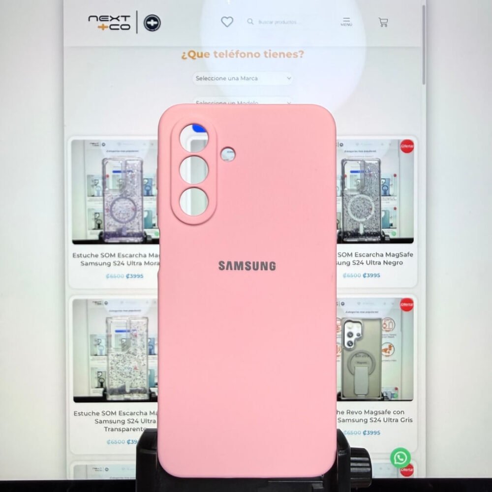 Estuche Silicon Samsung A26 Rosa