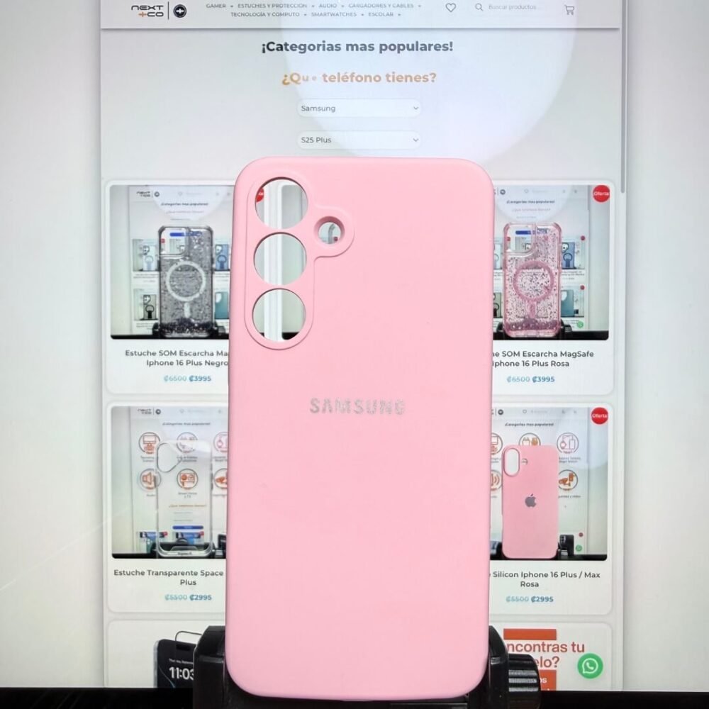 Estuche Silicon Samsung S25 Plus Rosa