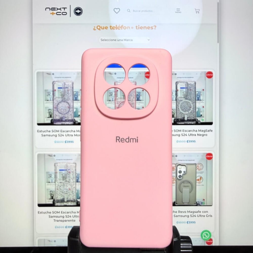Estuche Silicon Redmi Note 14 Pro Plus Rosa