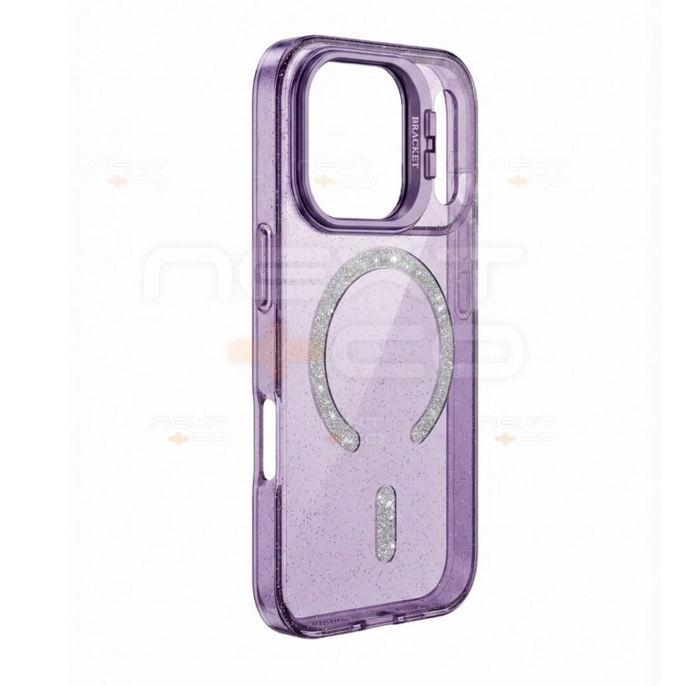 Estuche MagSafe Escarchado Bracket Iphone 17 Pro Morado