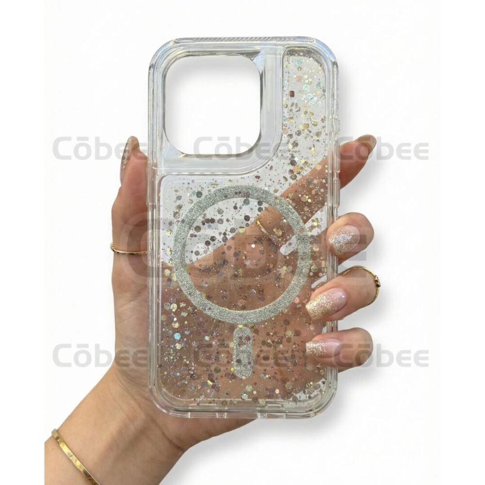 Estuche SOM Escarcha MagSafe Iphone 15 Pro Transparente