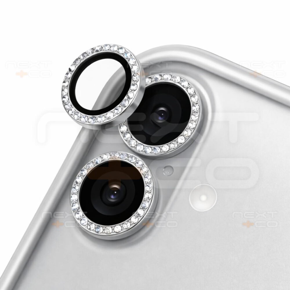 Protector de Camara Individual Diamantina Iphone 17 Plateado