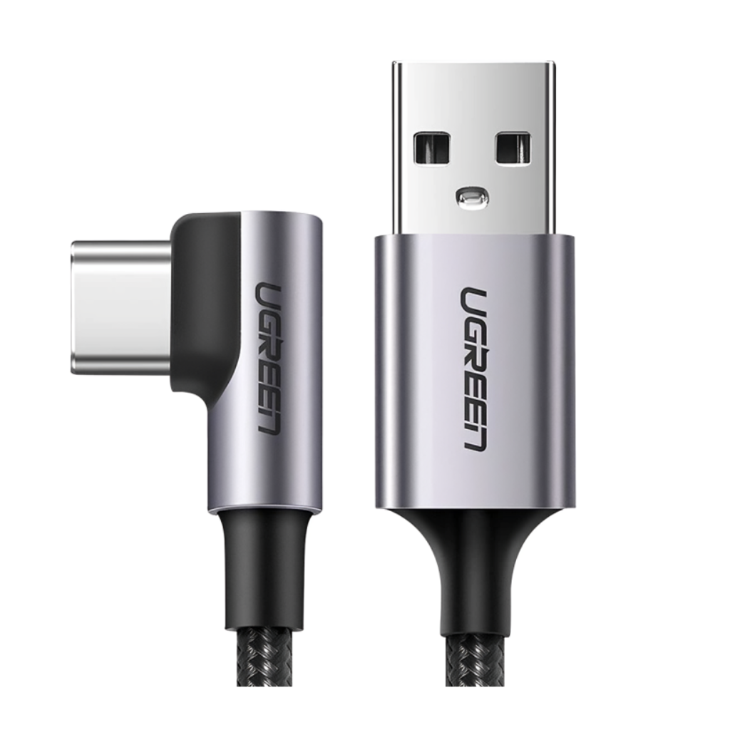 Cable Ugreen US284 USB-A A USB-C angulo recto 1 metro 50941 Gris