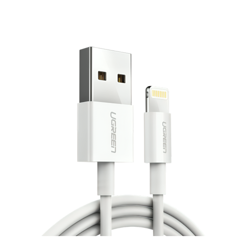Cable Ugreen US155 USB-A A Lightning 1.5 metros 80315 Blanco