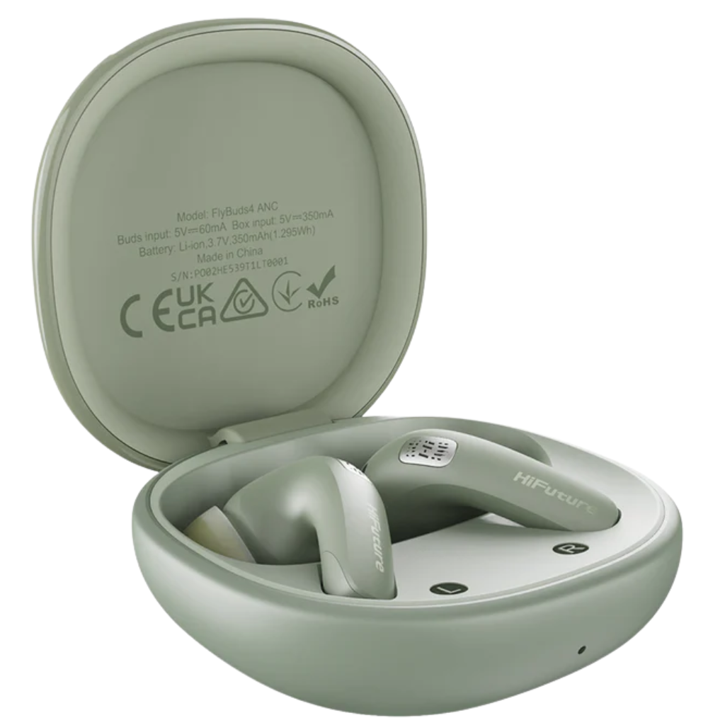 Audifono Hifuture Flybuds4 ANC Inalámbrico Bluetooth Con Cancelacion De Sonido Verde