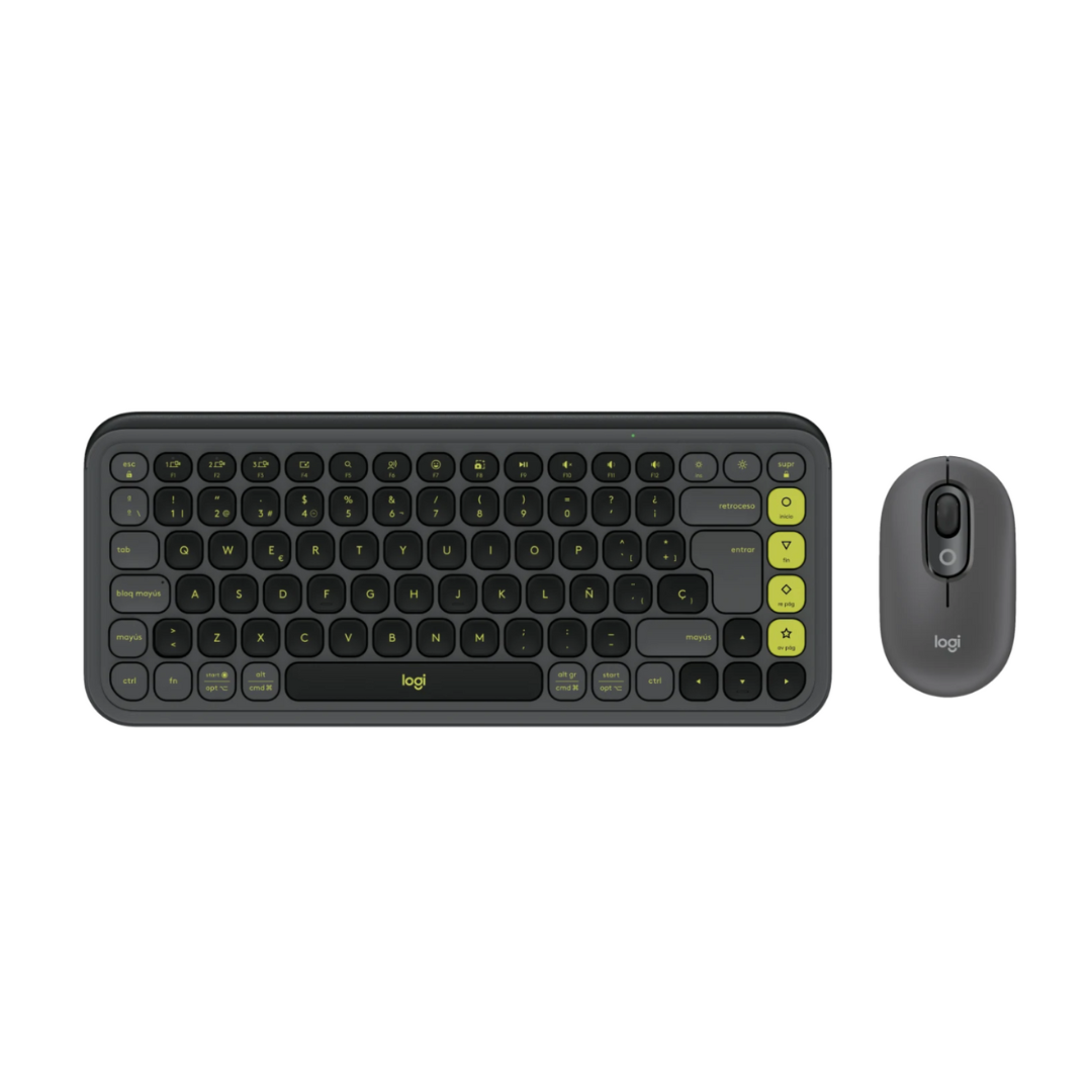 TECLADO Y MOUSE LOGITECH POP COMBO INALAMBRICO BLUETOOTH ESPAÑOL 920-013052 NEGRO